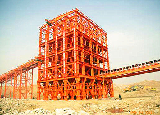 Costruzioni d'acciaio industriali saldate che contributo alla macchina d'estrazione del nastro trasportatore