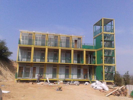 Casa container prefabbricata zincata con pannelli in lana di vetro