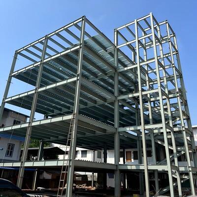 Edificio per uffici prefabbricato con struttura in acciaio a più piani di design alla moda