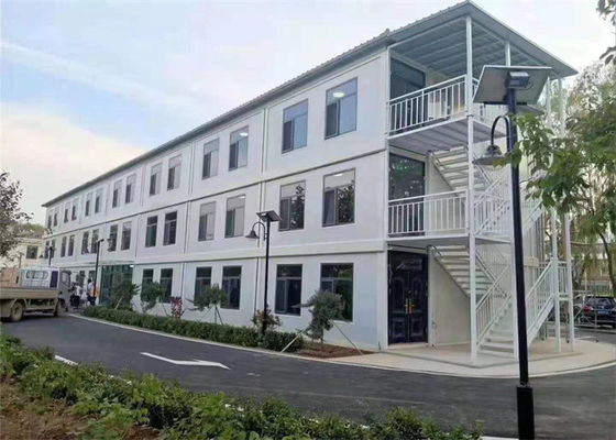 Struttura leggera galvanizzata Contenitore prefabbricato Casa con pannello di lana di vetro