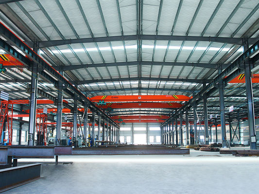 Good Rust Prevention Prefabricated Steel Warehouse With Parapet Wall