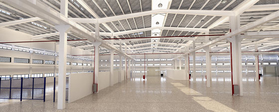 Prefabbricazione industriale dipinta / struttura in acciaio pre-progettata Edificio di isolamento termico in acciaio leggero