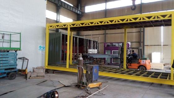 Casa container prefabbricata zincata con pannelli in lana di vetro