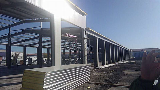 Prefabbricato in acciaio struttura workshop Q235B Q355B Grandi Ventilazione gru pronti