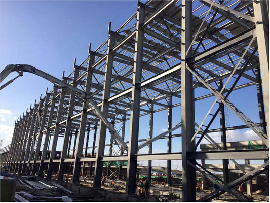 Fabbricazione rapida Struttura in acciaio leggera prefabbricata Edificio grande portello di portata telaio magazzino di metallo
