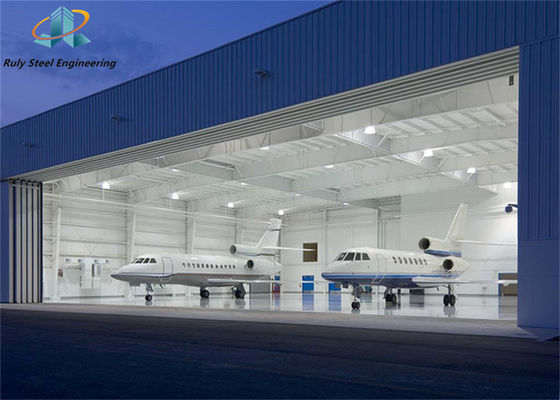 Hangar di strutture in acciaio prefabbricate ad alta span per lo stoccaggio e la manutenzione degli aeromobili