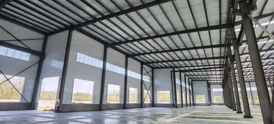 Edificio di strutture in acciaio prefabbricato su misura laminato a caldo con magazzino di certificazione CE/ISO/SGS