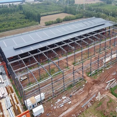 Stoccaggio di strutture in acciaio prefabbricato per impianti di cemento con acciaio Q235B/Q355B