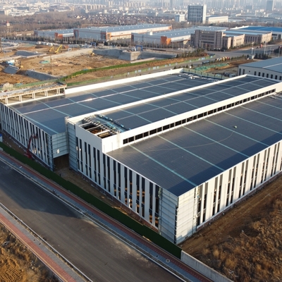 Laboratorio di struttura in acciaio multi-span con gru aerea Q235B Q355B