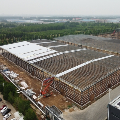 Magazzino con struttura in acciaio leggero ASTM A36, durata 50 anni