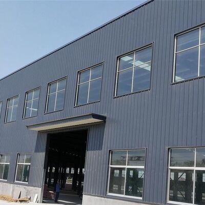 Good Rust Prevention Prefabricated Steel Warehouse With Parapet Wall