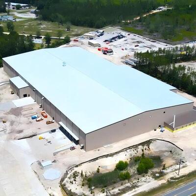 Disegno libero struttura in acciaio prefabbricata magazzino per fabbrica di produzione alimentare