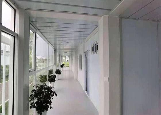 Struttura leggera galvanizzata Contenitore prefabbricato Casa con pannello di lana di vetro