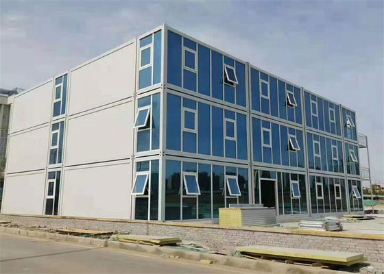 Prefabbricato Container House Struttura Galvanizzata pannello di lana di vetro