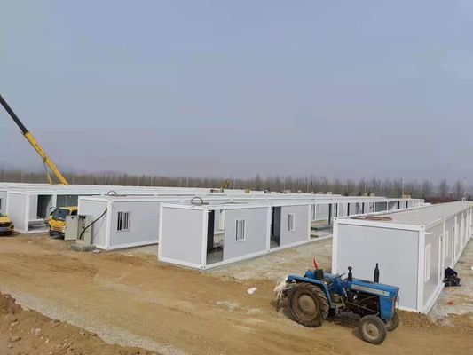 Casa container prefabbricata in acciaio zincato con pannelli in lana di vetro